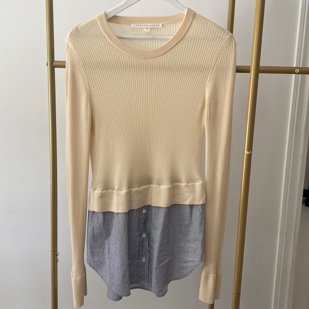 VERONICA BEARD wool pullover, ribbed top